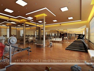 3D Visualization Interior Gym
